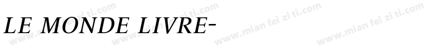 le monde livre字体转换